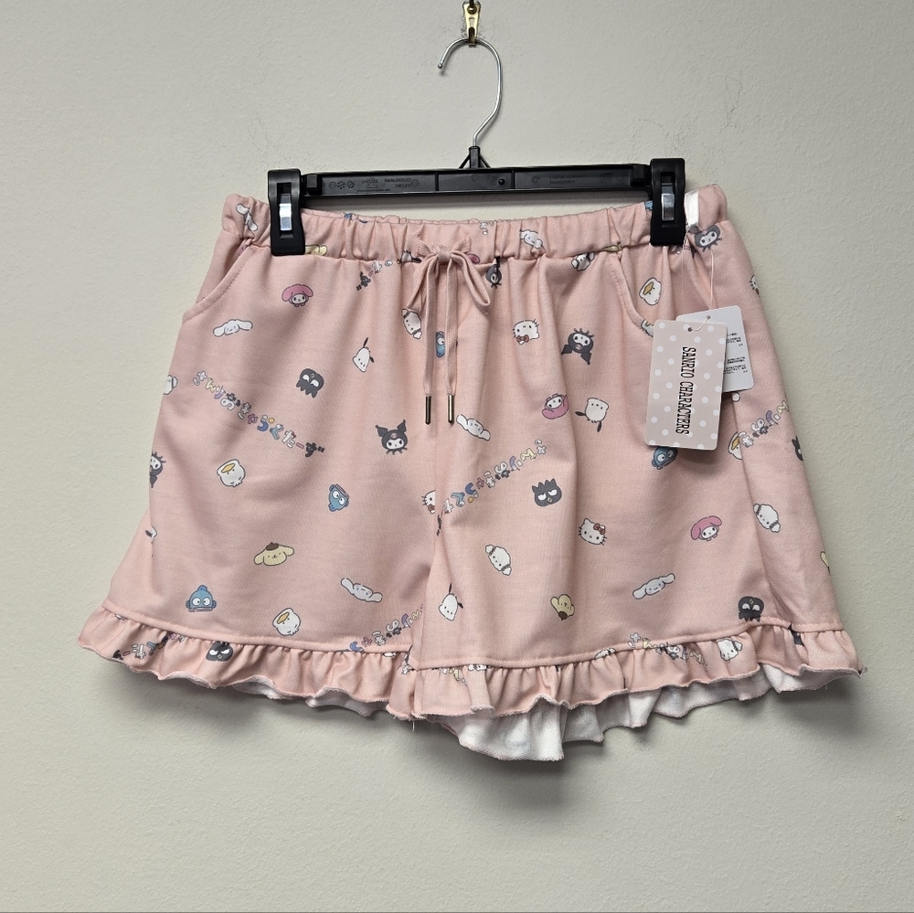 Sanrio Character Ruffle Trim Shorts Pink L - Picture 7 of 7